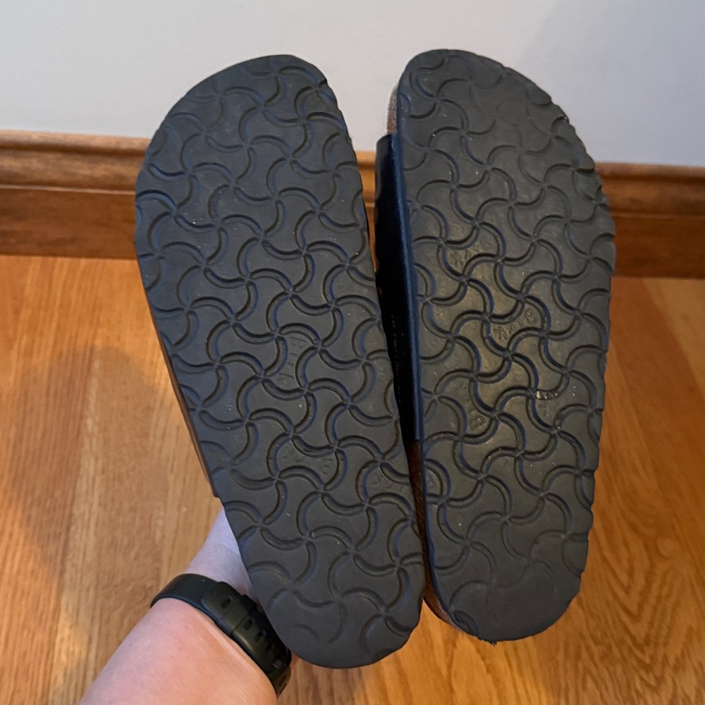 Birkenstock Granada Leather Sandals Black Unisex EU 38 Ladies 7 Men’s 5 Narrow - Picture 12 of 15